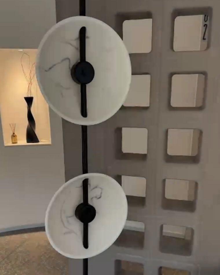 Diff 2-bulb Marble Floor Lamp-DF7032
