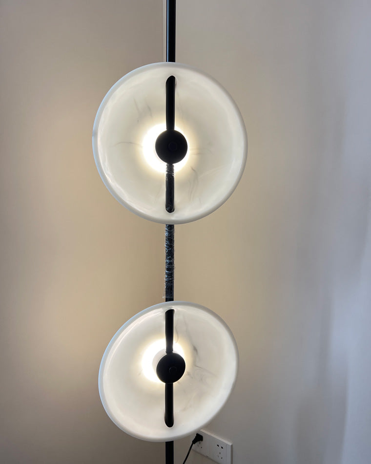 Diff 2-bulb Marble Floor Lamp-DF7032