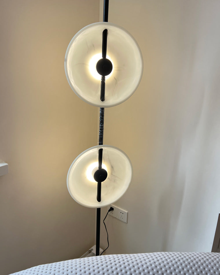 Diff 2-bulb Marble Floor Lamp-DF7032