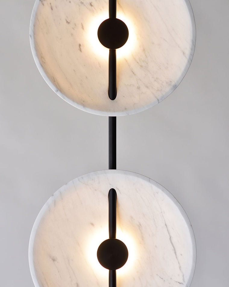 Diff 2-bulb Marble Floor Lamp-DF7032