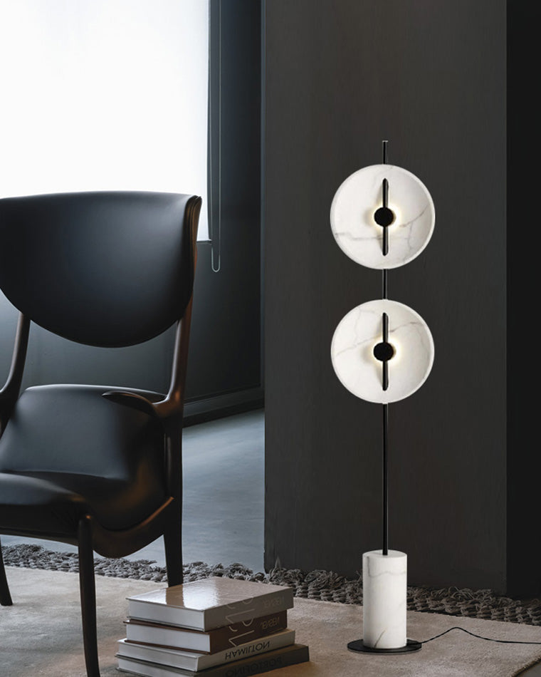 Diff 2-bulb Marble Floor Lamp-DF7032
