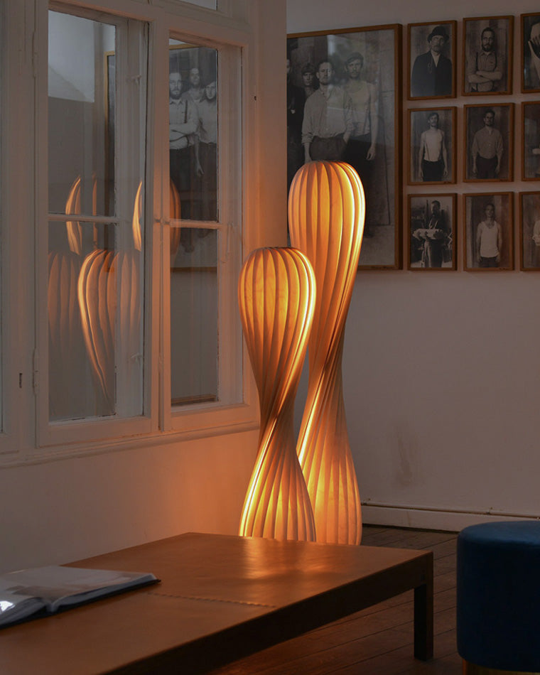 Diff Twisted Tower Wood Floor Lamp-DF7044