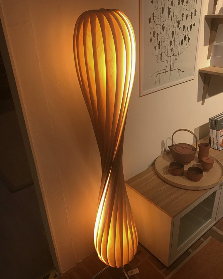 Diff Twisted Tower Wood Floor Lamp-DF7044