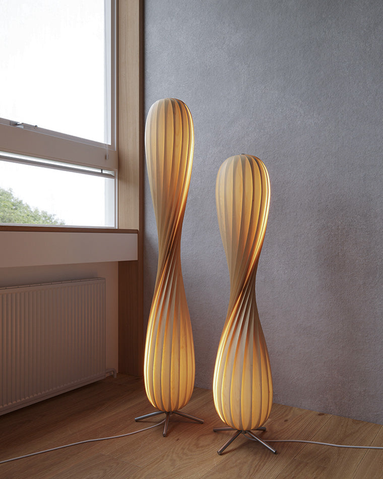 Diff Twisted Tower Wood Floor Lamp-DF7044