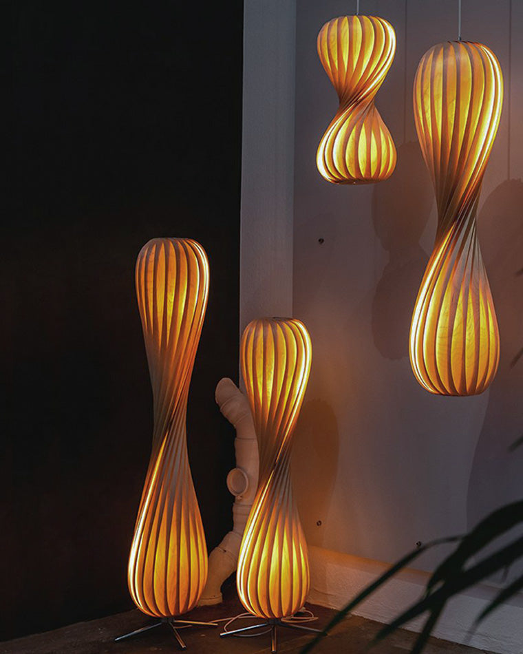 Diff Twisted Tower Wood Floor Lamp-DF7044