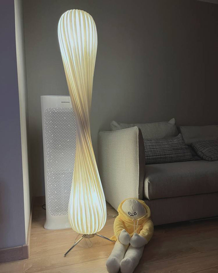 Diff Twisted Tower Wood Floor Lamp-DF7044