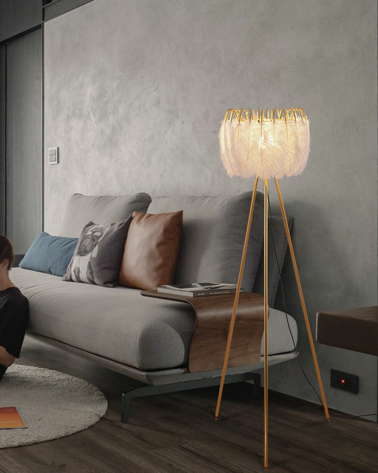 Diff Tripod Feather Floor Lamp-DF7051