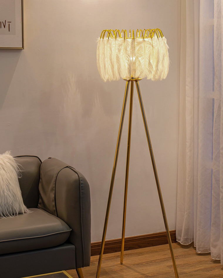 Diff Tripod Feather Floor Lamp-DF7051
