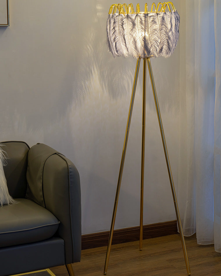 Diff Tripod Feather Floor Lamp-DF7051