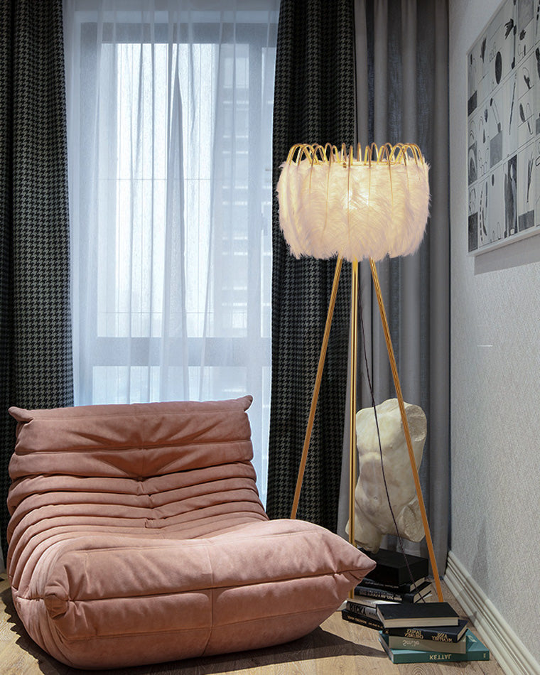 Diff Tripod Feather Floor Lamp-DF7051