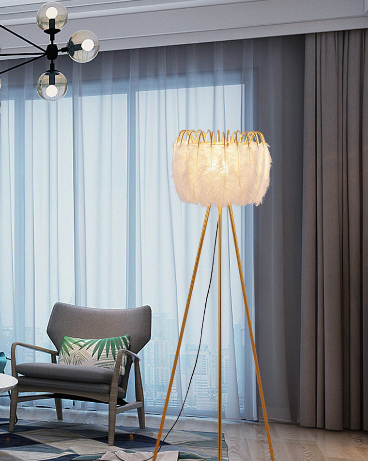 Diff Tripod Feather Floor Lamp-DF7051
