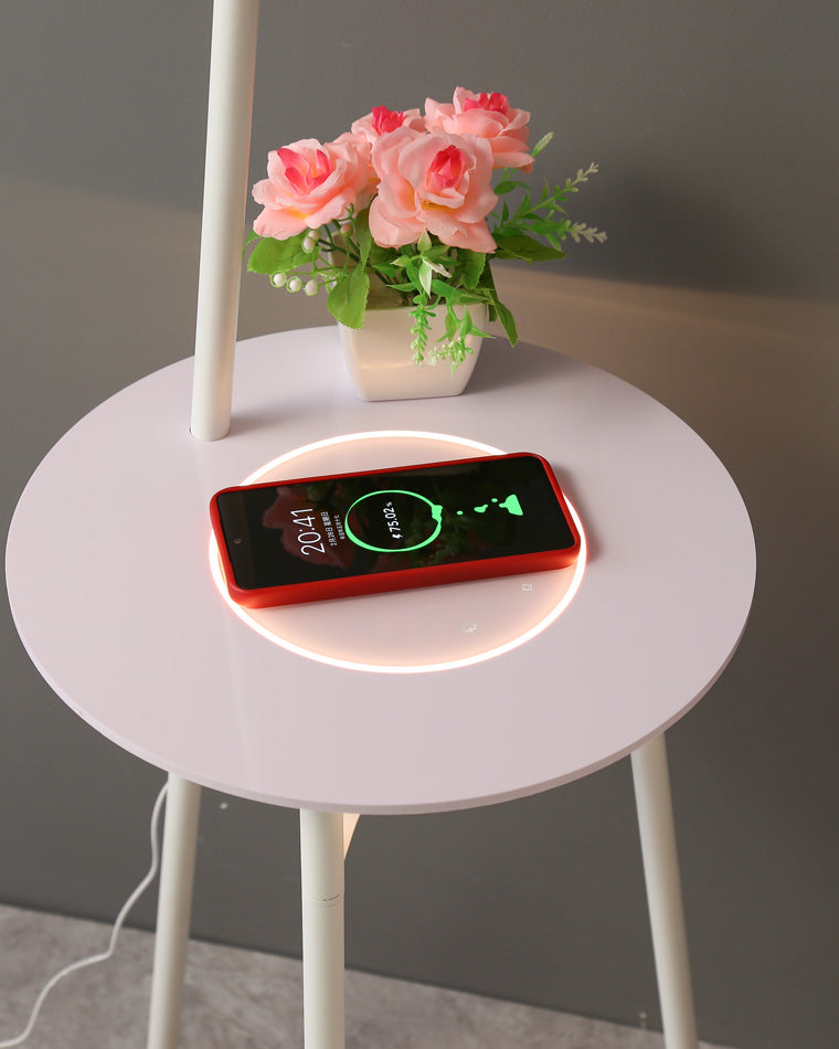 Diff Dimmable Feather Tripod Floor Lamp with Tray-DF7058