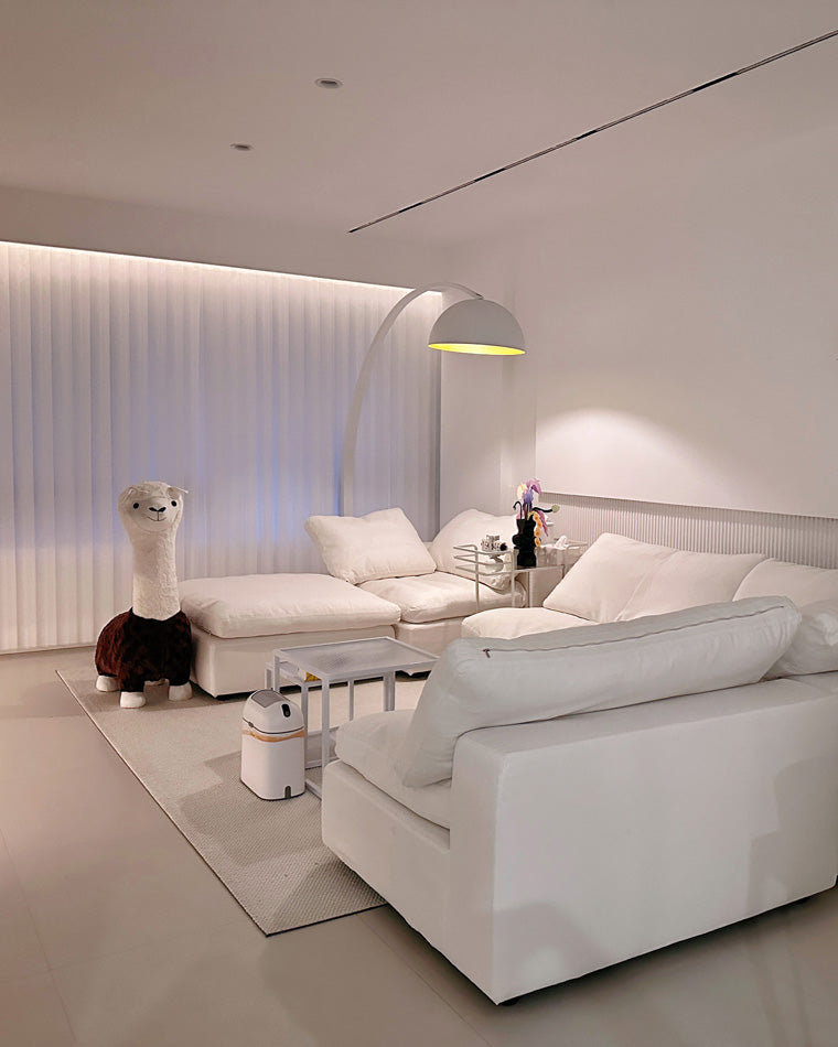 Diff Dome Arc Floor Lamp over Couch-DF7063