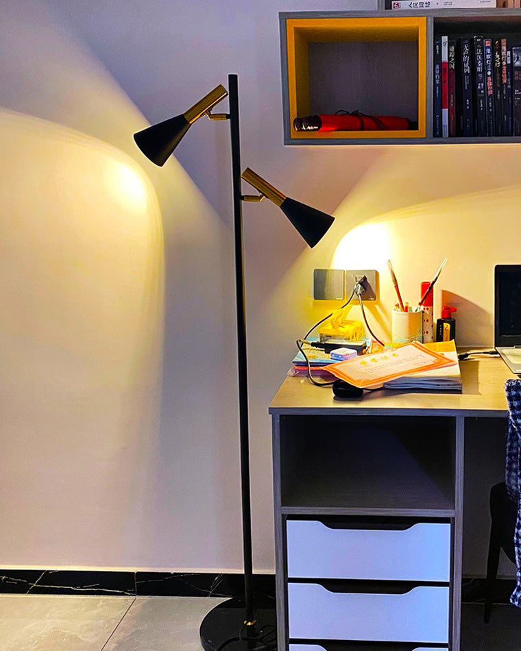 Diff 2-bulb Adjustable Pole Floor Lamp-DF7067