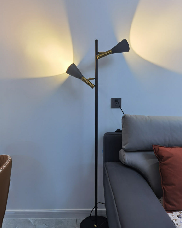 Diff 2-bulb Adjustable Pole Floor Lamp-DF7067