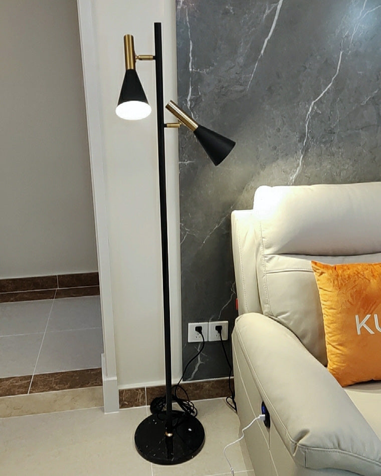 Diff 2-bulb Adjustable Pole Floor Lamp-DF7067