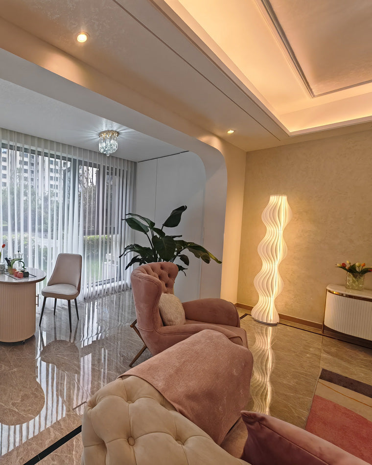 Diff Wavy Column Floor Lamp with Hue Dimmer-DF7074