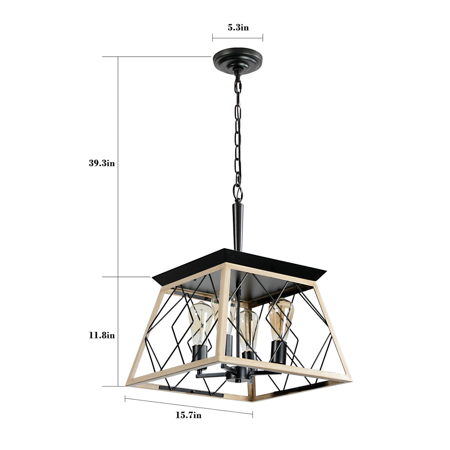 4-Light Farmhouse Chandeliers -DG2002