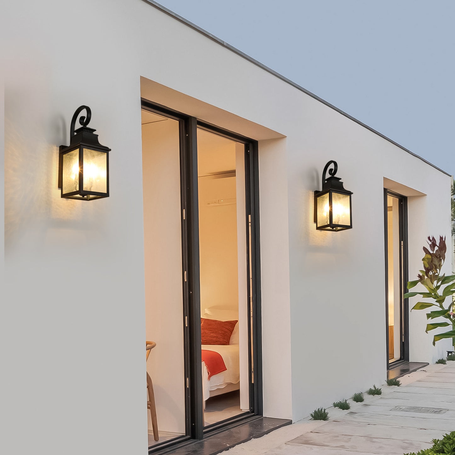 Large Outdoor Wall Lamps With Glass1pack-DG2021