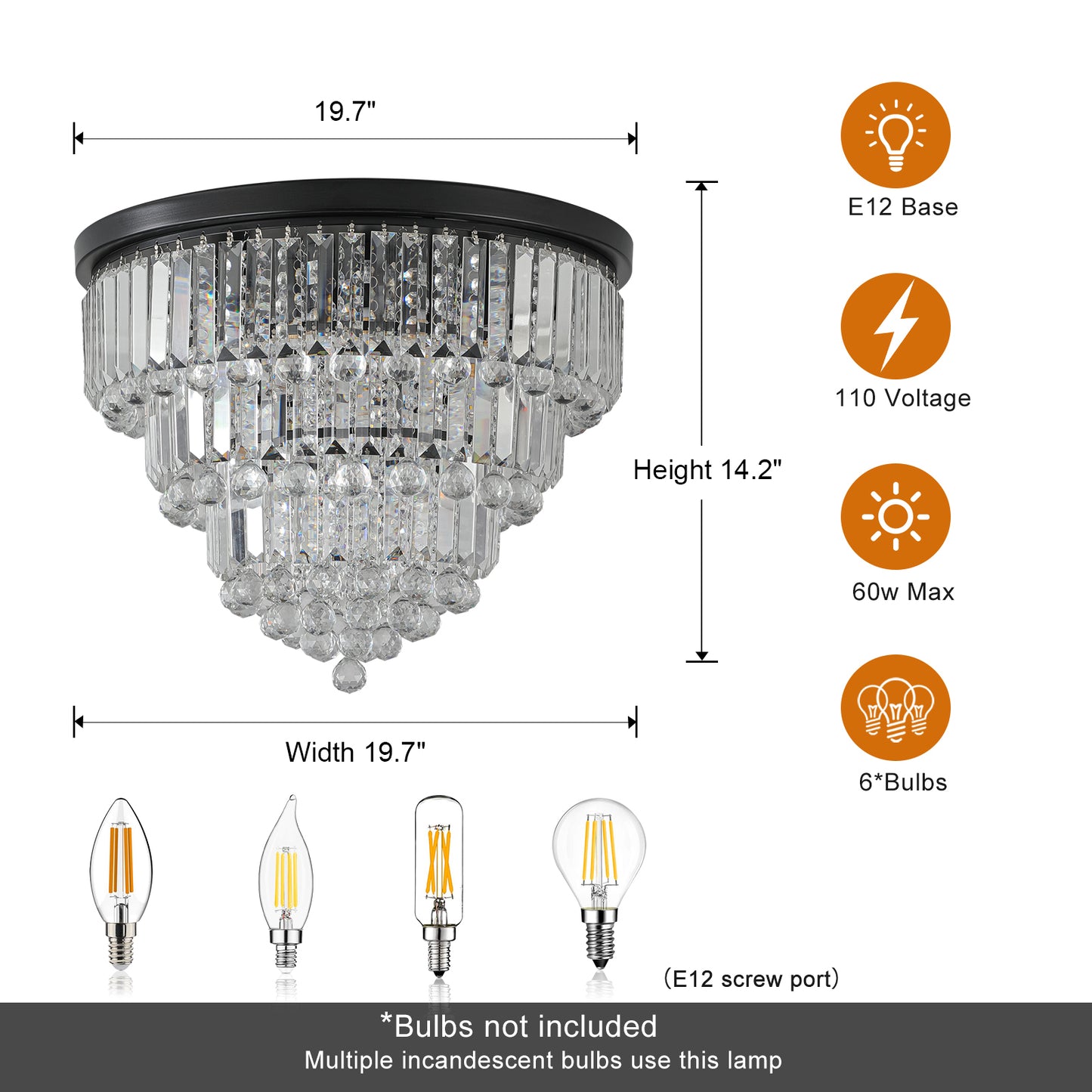 Black luxury modern style crystal lights-DG2013