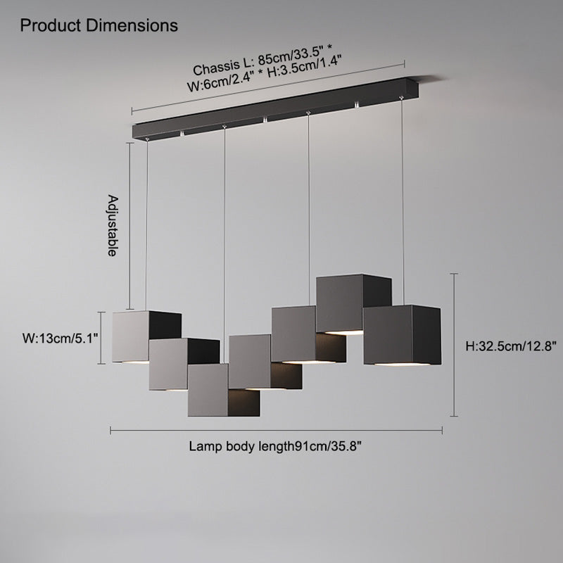 Diff Cube Linear Pendant Light-DF2013