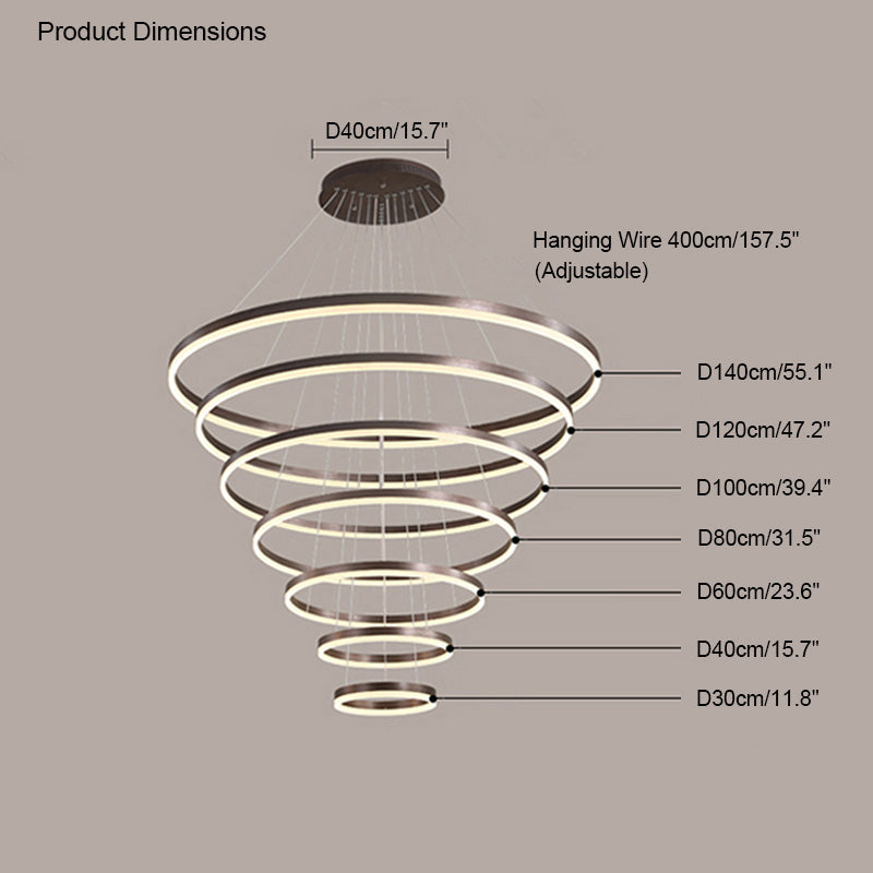 Diff Tiered Ring Chandelier-DF2159
