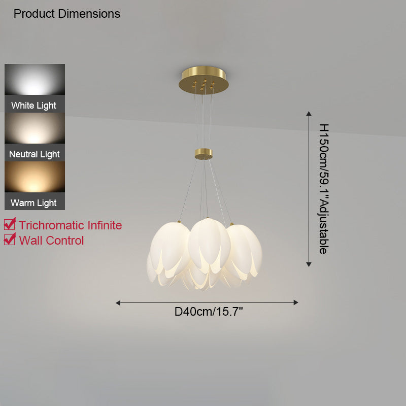 Diff White Tulip Flower Chandelier-DF2142