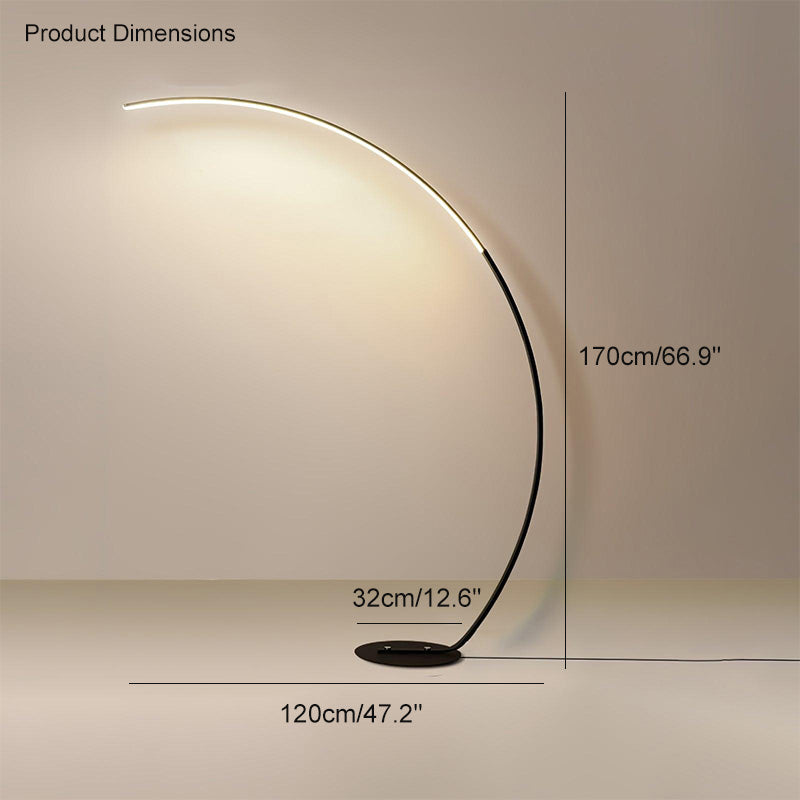 Diff Crescent Arc LED Floor Lamp-DF7001