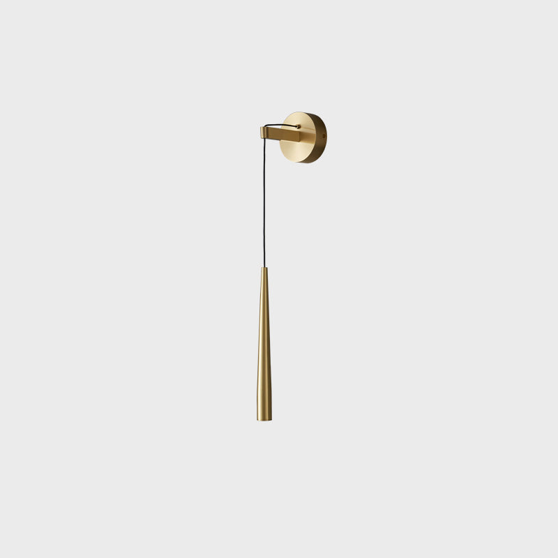 Diff Dimmable Hanging Cone Brass Wall Sconce-DF6093