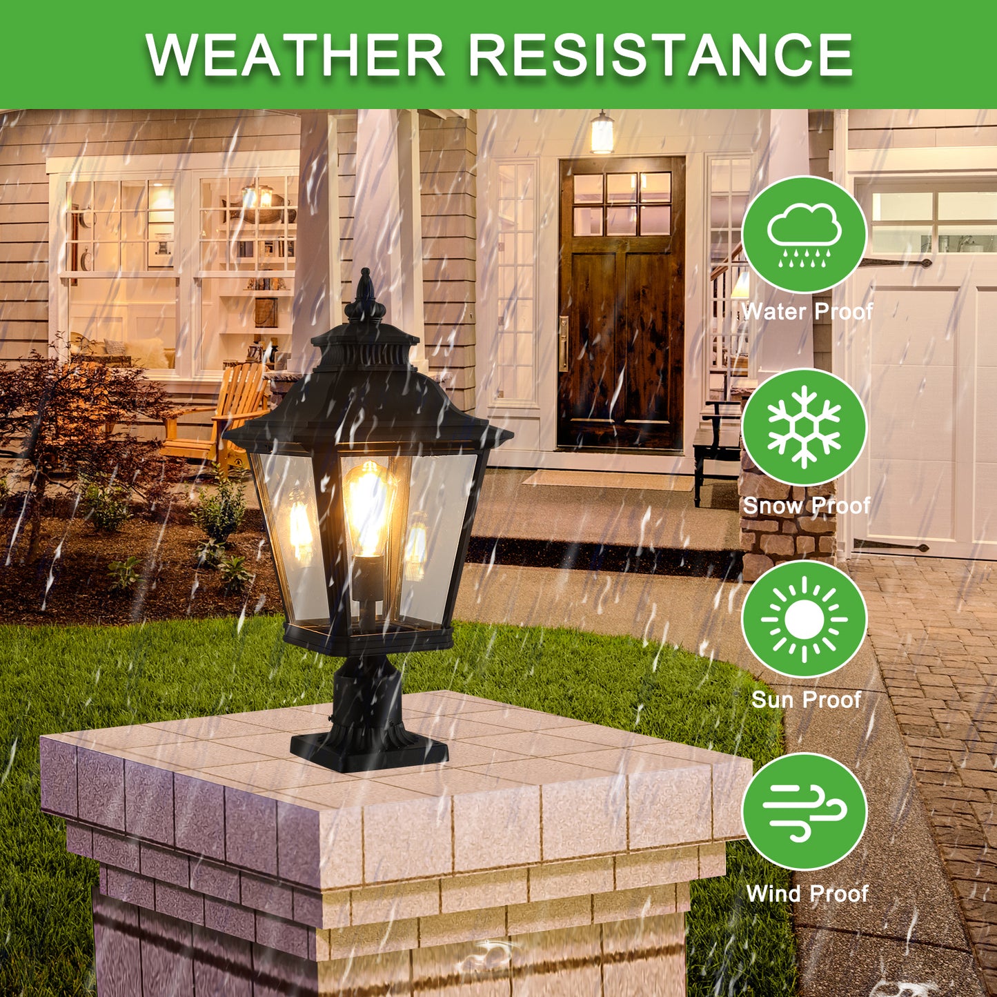 Outdoor Glass Column Headlights-DG2044