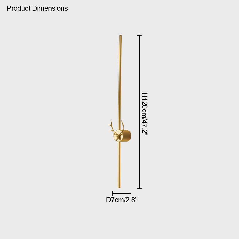 Diff Long Bar Wall Sconce with Antler -DF6019