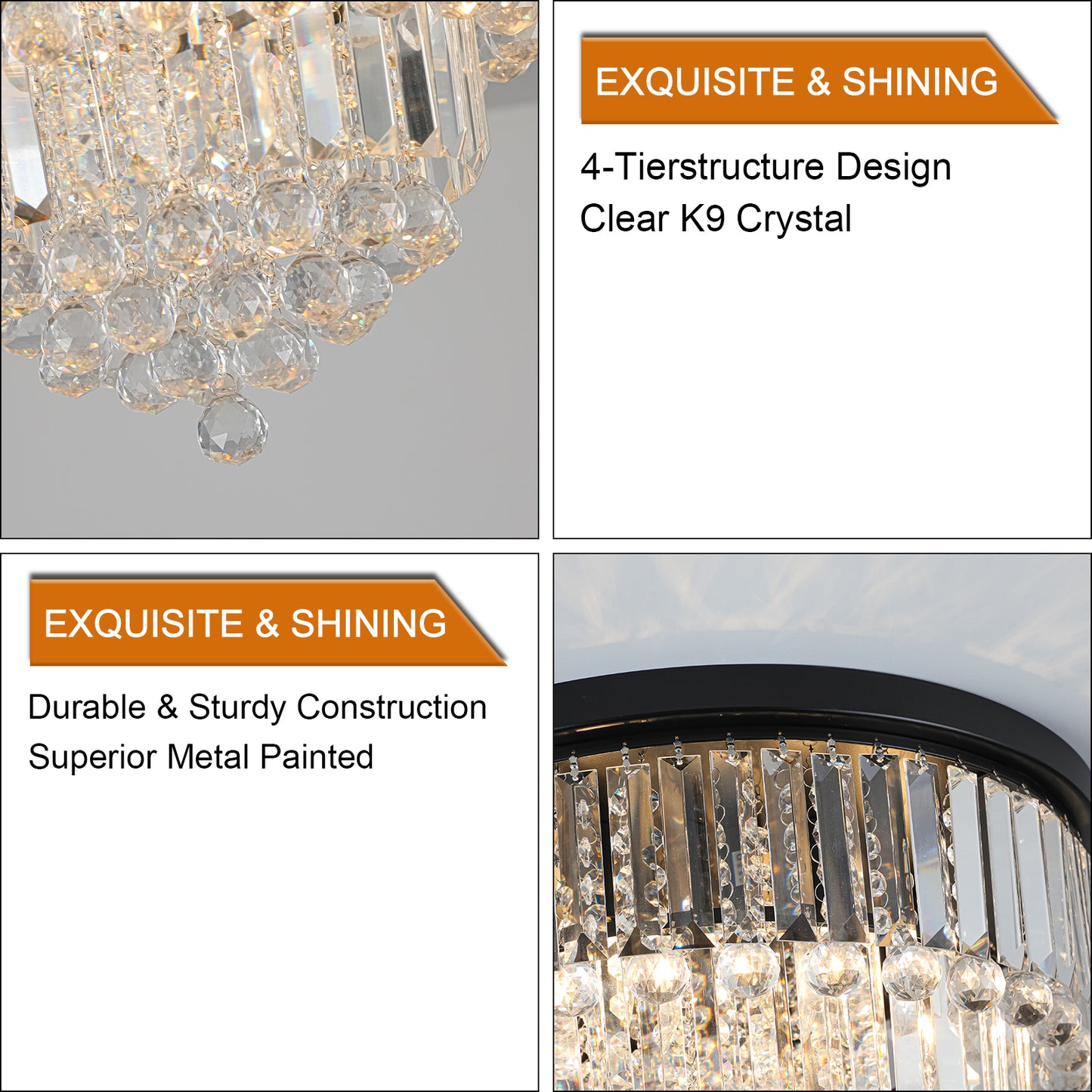 Black luxury modern style crystal lights-DG2013