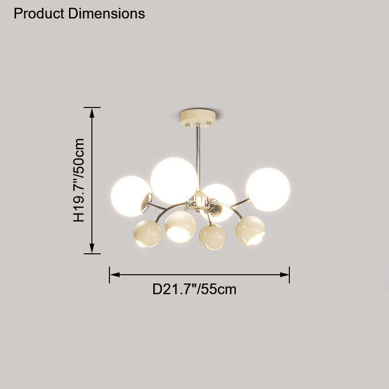 Diff Space Age Glass Globe Chandelier-DF2290