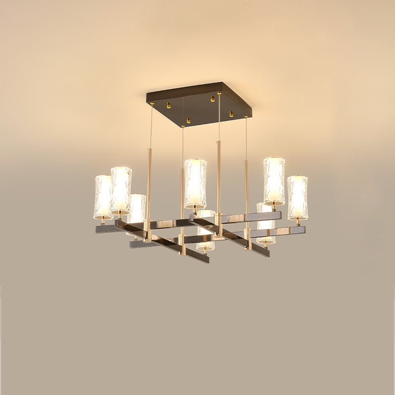 Diff Champagne Gold Acrylic Pillar Candle Chandelier-DF2276