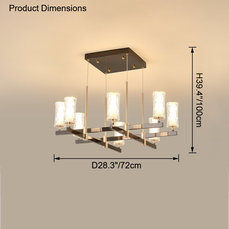 Diff Champagne Gold Acrylic Pillar Candle Chandelier-DF2276