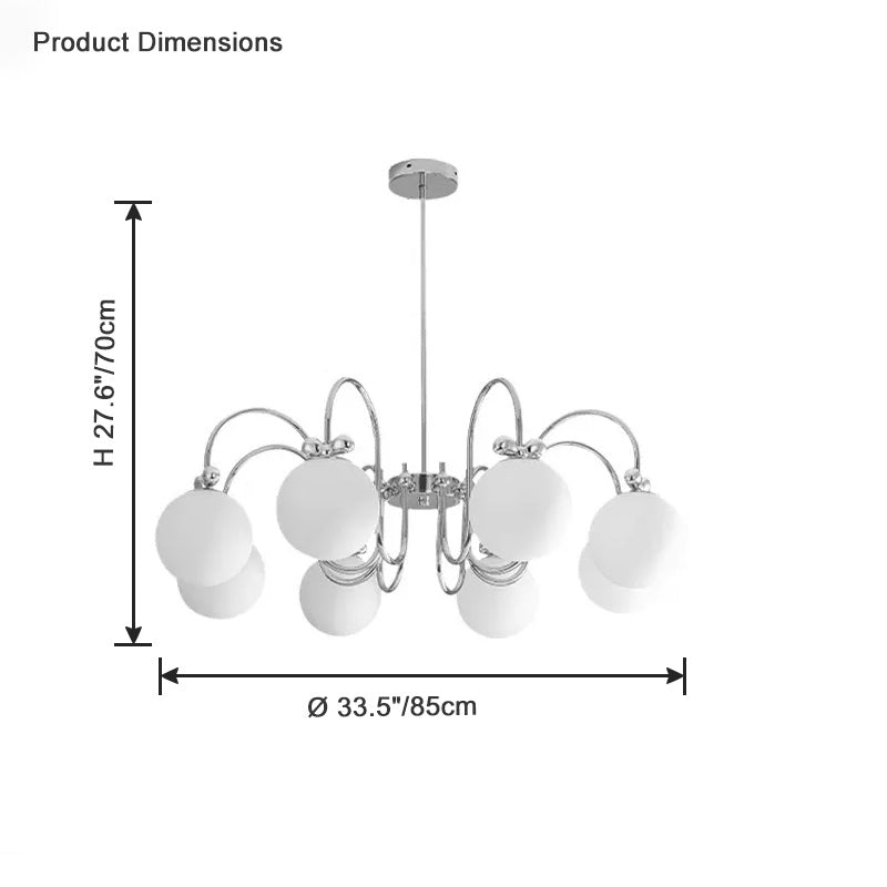 Diff Frosted Glass Globe Chandelier-DF2305