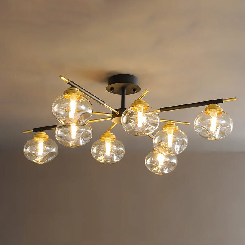 Diff Blown Glass Globe Chandelier-DF2261