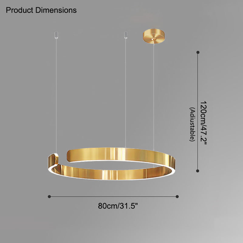 Diff Black/Gold Ring Led Chandelier-DF2009