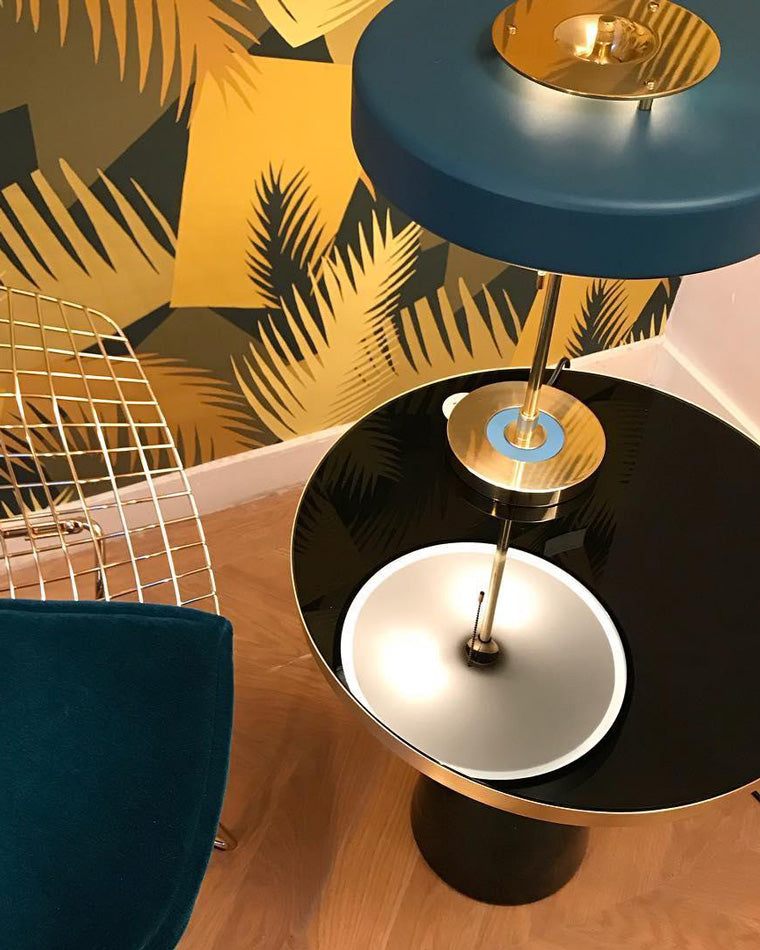 Diff Mid-Century Round Table Lamp with Pull Chain-DF8009
