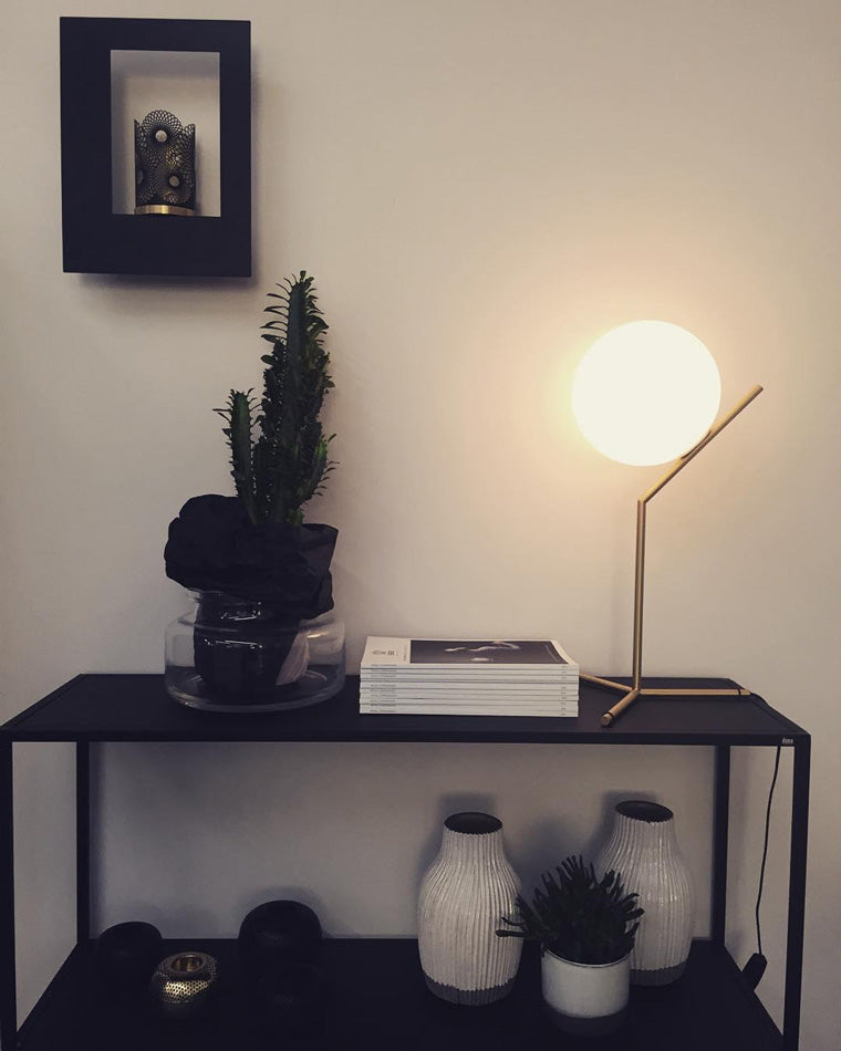 Diff Milk Glass Globe Table Lamp-DF8011