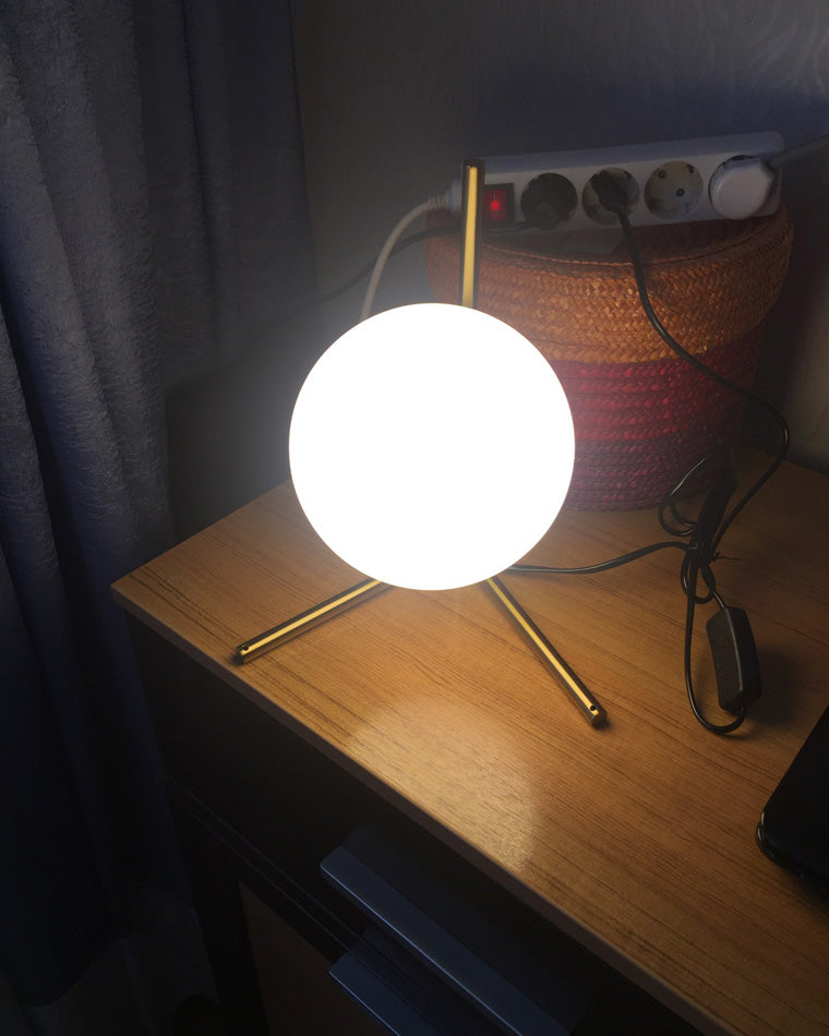 Diff Milk Glass Globe Table Lamp-DF8011