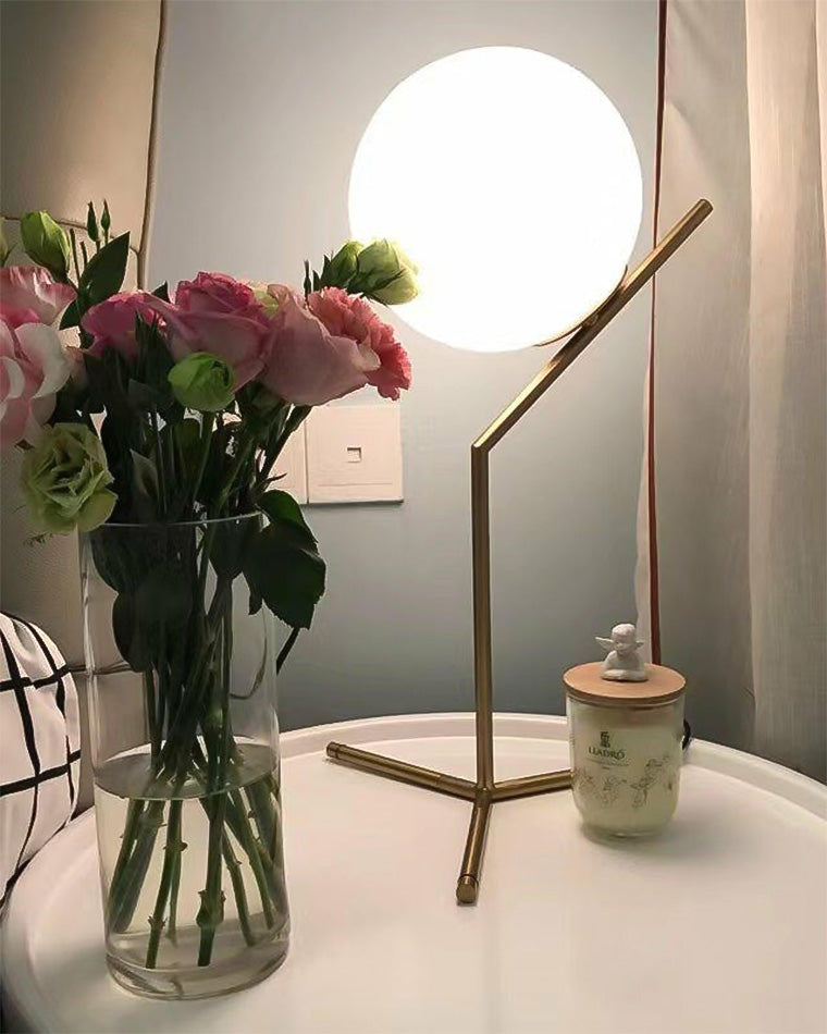 Diff Milk Glass Globe Table Lamp-DF8011