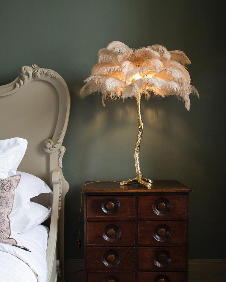 Diff Feather Palm Tree Table Lamp-DF8016