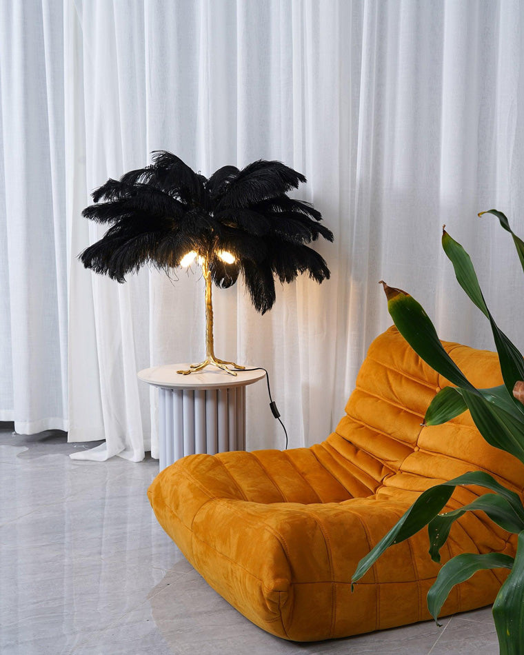 Diff Feather Palm Tree Table Lamp-DF8016