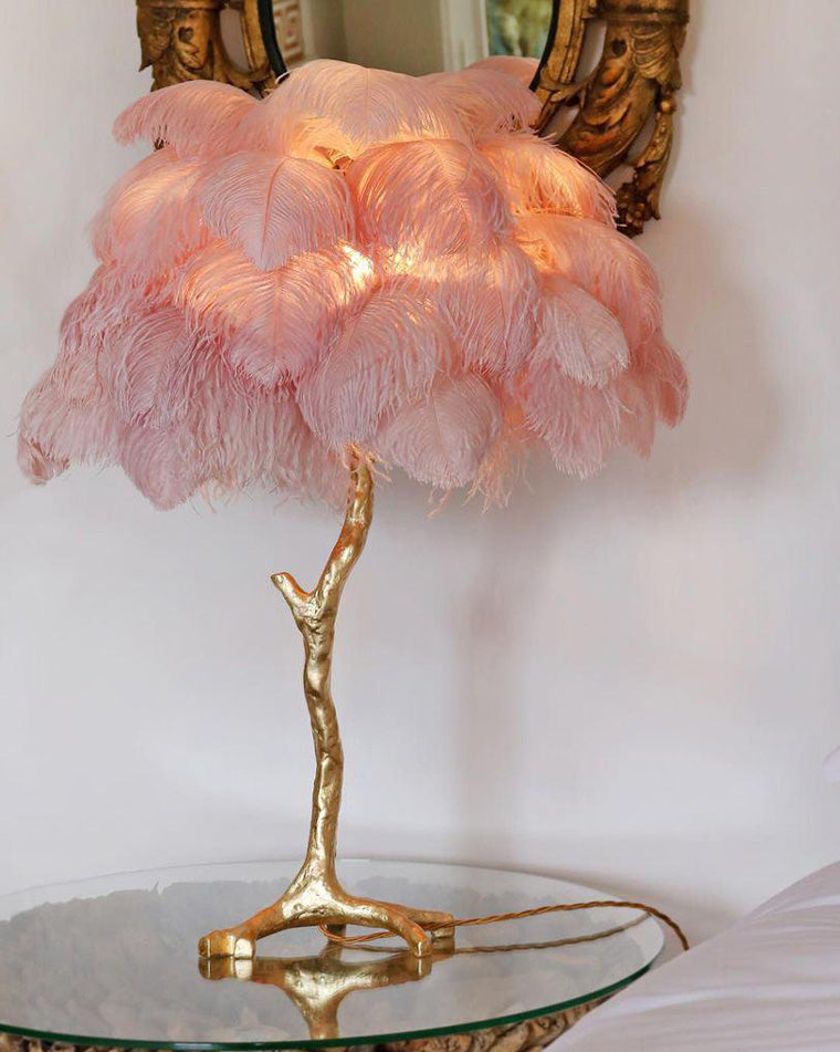 Diff Feather Palm Tree Table Lamp-DF8016
