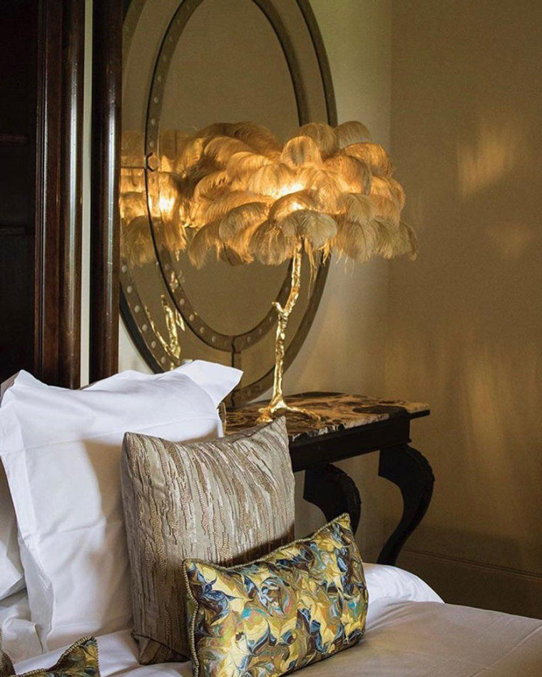 Diff Feather Palm Tree Table Lamp-DF8016