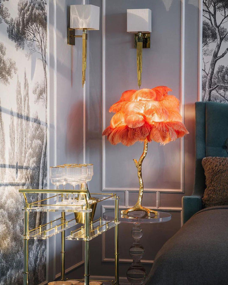Diff Feather Palm Tree Table Lamp-DF8016