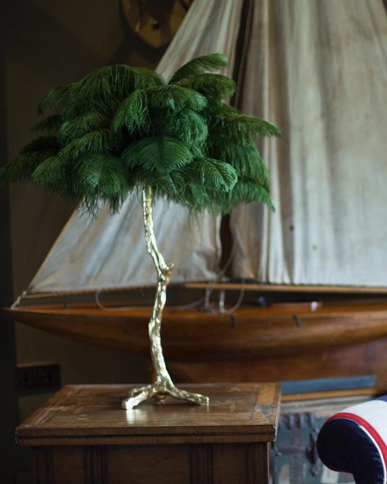 Diff Feather Palm Tree Table Lamp-DF8016