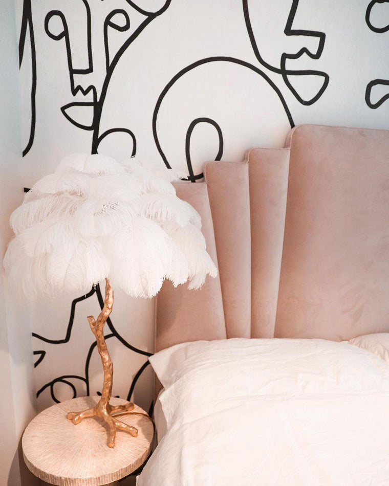 Diff Feather Palm Tree Table Lamp-DF8016