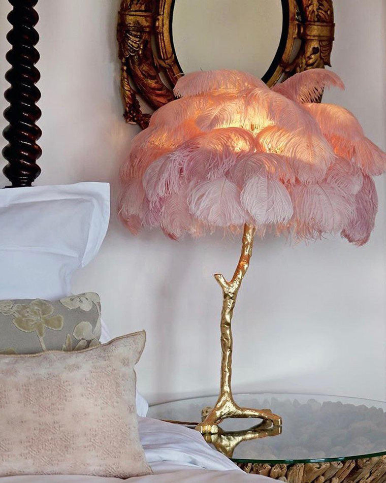 Diff Feather Palm Tree Table Lamp-DF8016